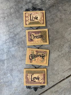 Live Dream Celebrate Love sign that hooks