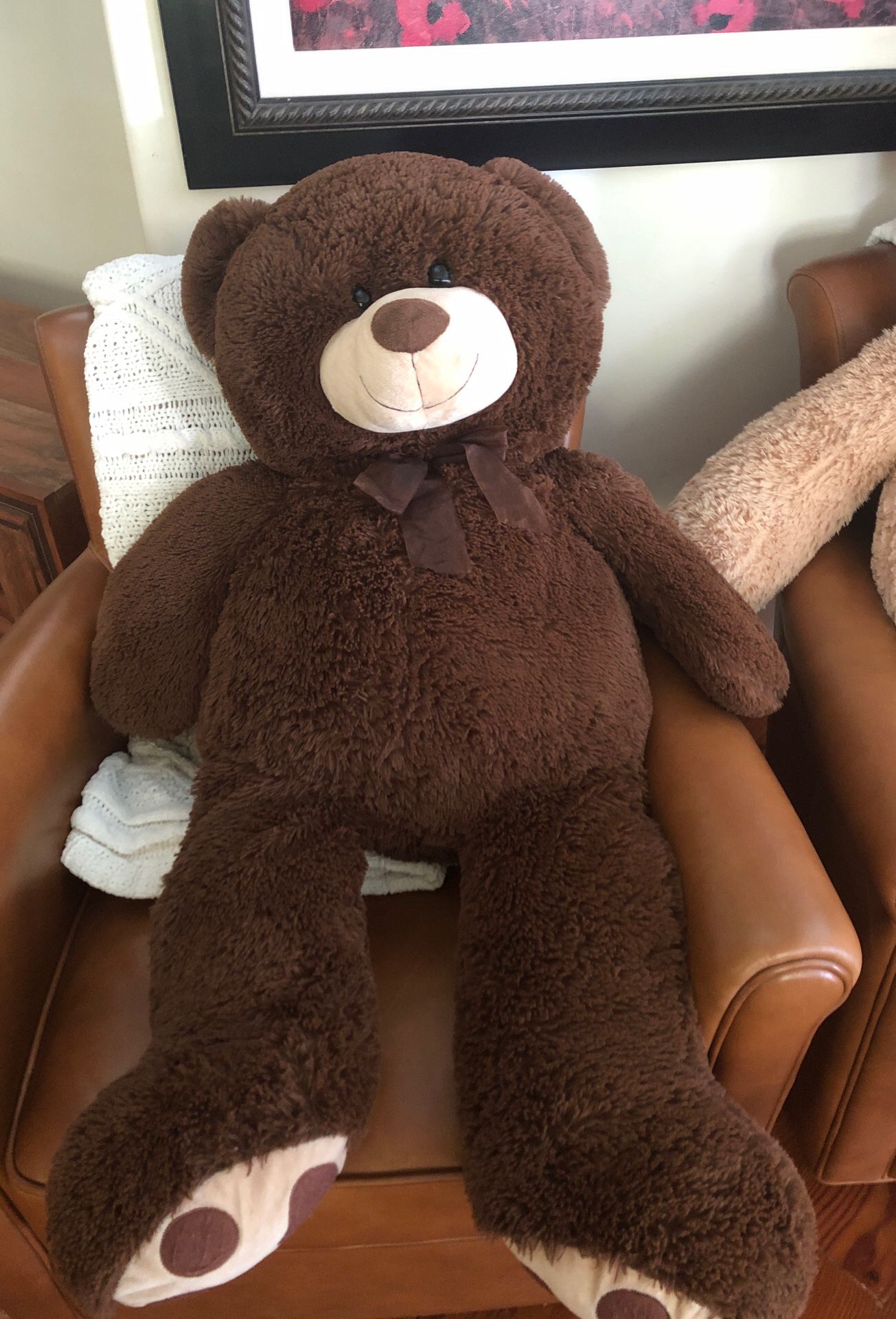 Large stuffed brown bear