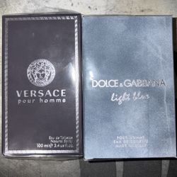 Versace Pour Homme EDT 3.4 oz & Dolce Gabbana Light Blue EDT 4.2 oz