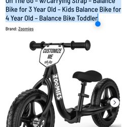 Folding 12" Toddler Balance Bike 2 Year Old / 5 Year Olds – Foldable Easy to Take On The Go – w/Carrying Strap – Balance Bike for 3 Year Old – Kids Ba