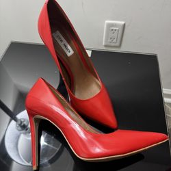 Steve Madden Red Pointed Toe Stiletto Heels - Size 10