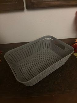 Sterilite Short Weave Wicker Pattern Storage Container Basket