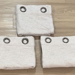 Threshold Diamond Weave Curtains (Set Of 3)