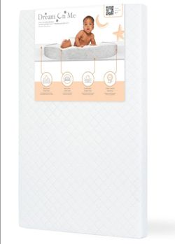 Dream On Me Sunset 2-in-1 Mini Crib Mattress, Dual-Sided Infant & Toddler, Waterproof Cover, GREENGUARD Gold Certified, 38” x 24” x 3”, Fits Mini & Se