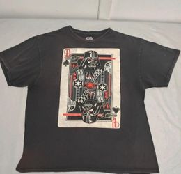Star Wars Darth Vader Playing Card Graphic T-Shirt – XL – Black