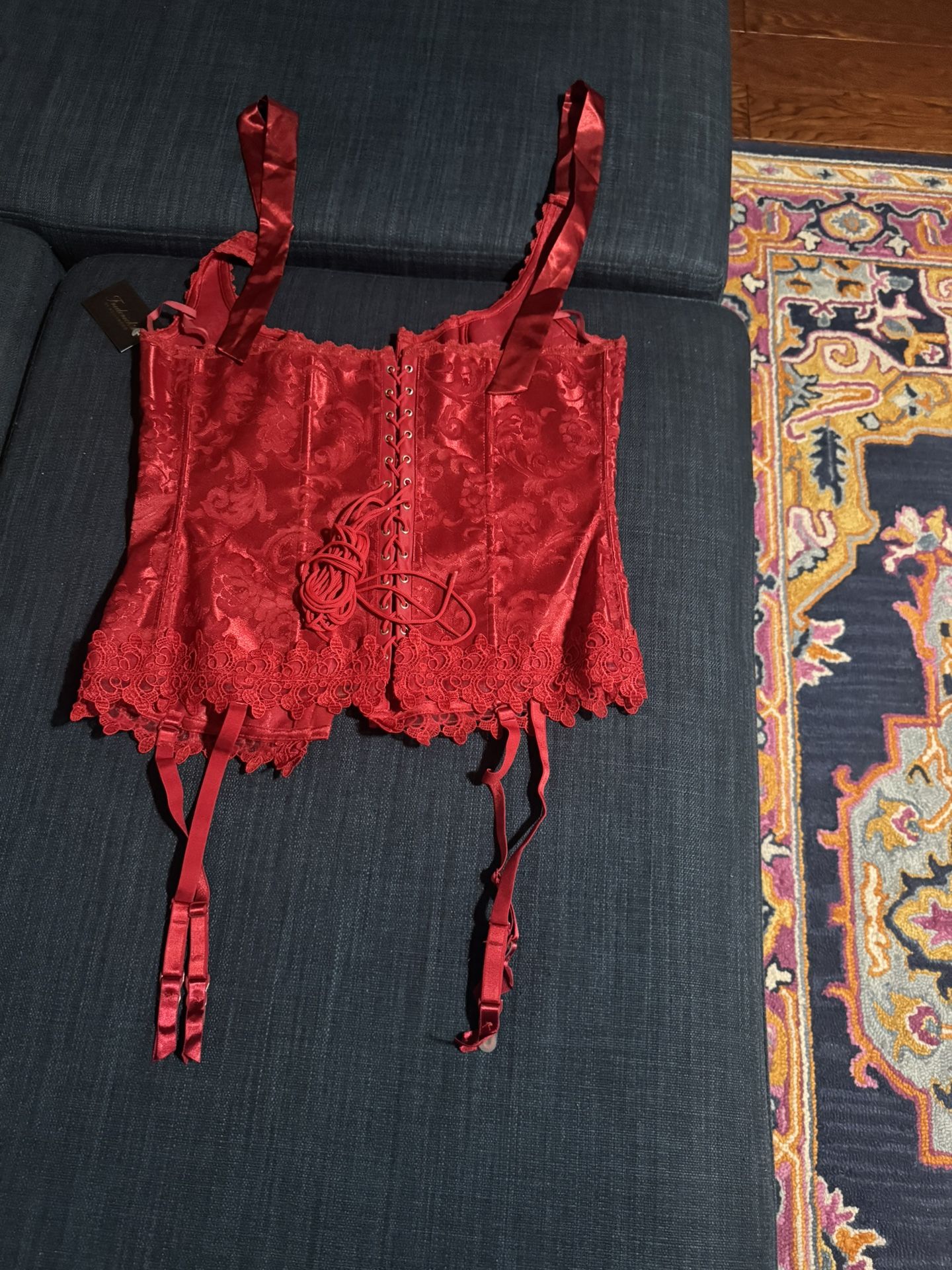 Brand New With Tag Hollywood Dream Halter Corset Size 36 Red