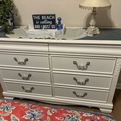 White Dresser and  Mirror   $275