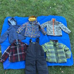 3T Winter Coats Kids Children Boy & Snow Pants - 6 Items