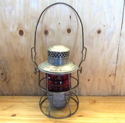 Vintage Southern Pacific RR Adlake Kero Railroad Lantern 1953 Red Globe