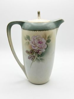 Antique Porcelain Chocolate Pot with Lid