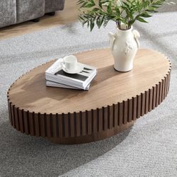 Walnut Oval Coffee Table