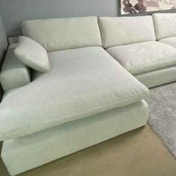 ~ASK DISCOUNT COUPOn⭐PICK UP/DELIVERY sofa loveseat living room set sleeper couch recliner ♧
Elyza Linen Double Chaise Sectional 