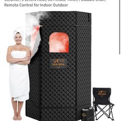 SAN HIMA Portable Sauna - Personal Red Light Therapy Steam Sauna Box