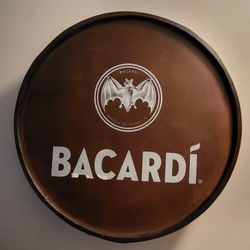 Bacardi Barrel Top Bar Sign
