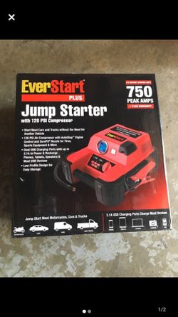 EVERSTART Jump Starter with 120 Psi Digital Compressor