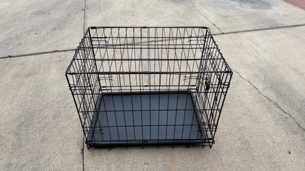 Folding Wire Dog Crate with Tray 24”x18”x16”