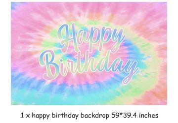 2 Pastel Tie Dye Backdrop