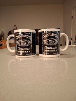 SET OF 2 VINTAGE (2001) JACK DANIEL'S MUGS