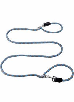 HOWGO 8-in-1 Hands-Free Reflective Nylon Rope Dog Leash, 8.5ft, Blue/Grey