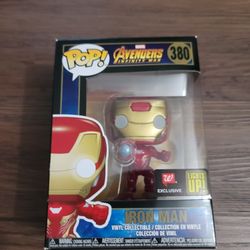 Funko Pop! Iron Man Vaulted Walgreens Light Up Avengers Infinity War Figure #380. With Protective Case