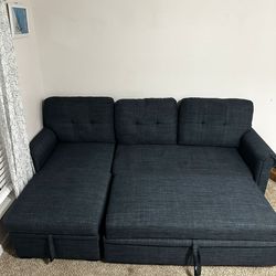 Dark Blue Sectional Sofa cum bed