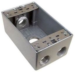 Morris 36028 Weatherproof Box 4-1/2" Holes Gray