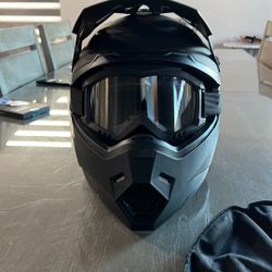 Bike/Motorcycle Helmet With Glasses