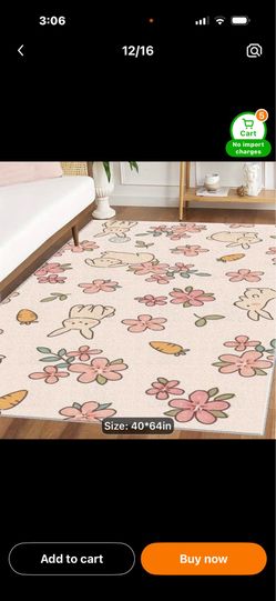 I have 2 of these rugs- Pastel-colored Floral and Rabbit Patterned Area Carpet | Lightweight, Washable, Easy to Manage, Polyester, Ideal for Summer an