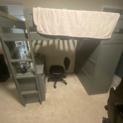 Bunk Bed With Desk And Storage