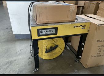 STRAPACK CORP. JK-2 Semi Automatic Strapping Machine w/ Partial Spool of strap