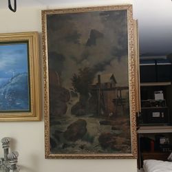 19th Century Oil On Canvas 