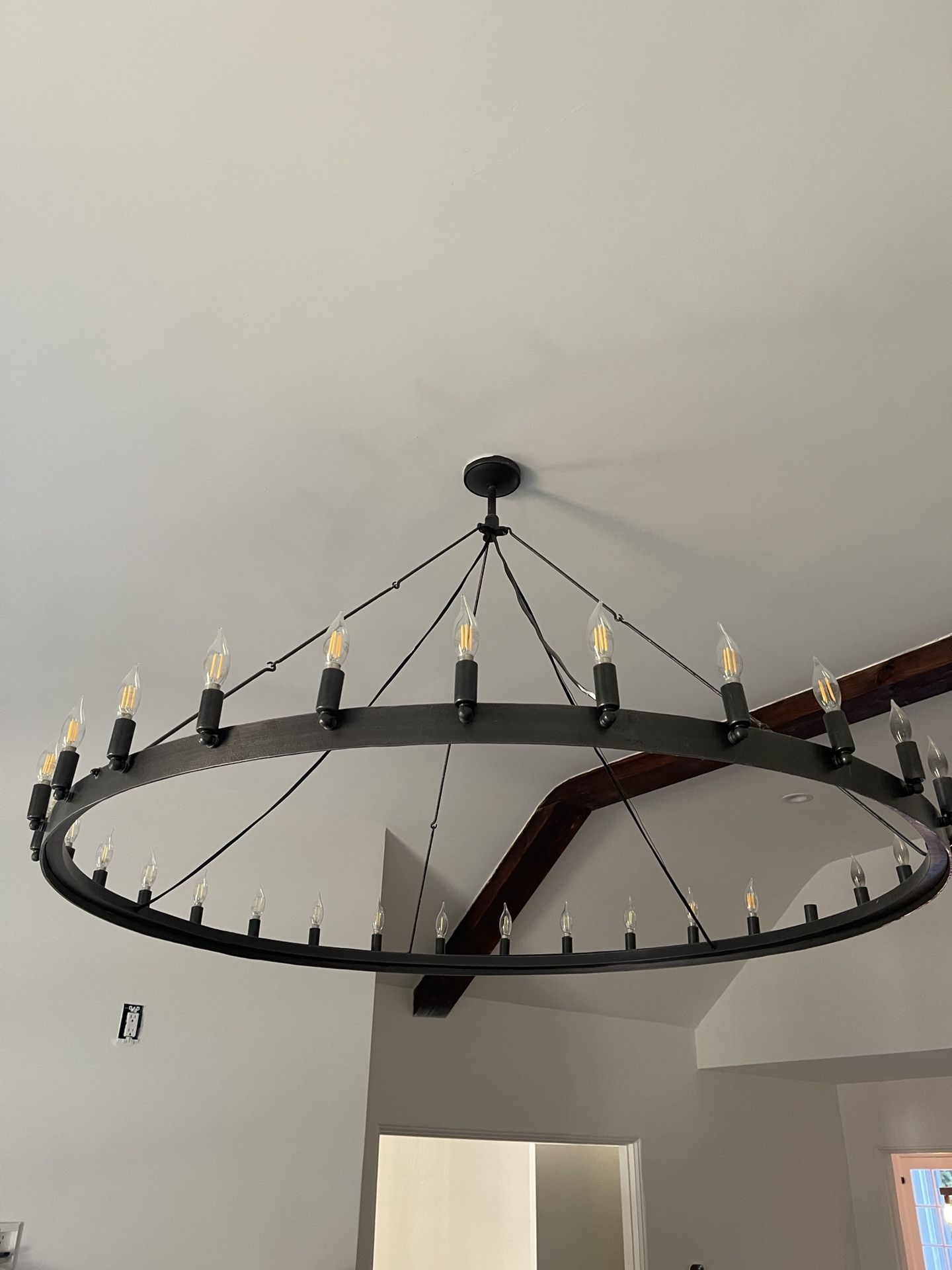 RESTORATION HARDWARE CAMINO VINTAGE CANDELABRA ROUND CHANDELIER 63" for Sale in Los Angeles, CA