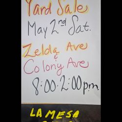 BLOCK YARD SALE. La Mesa 91942