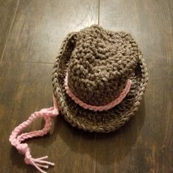 Cowboy boots and hat crochet great photo prop or baby shower gift