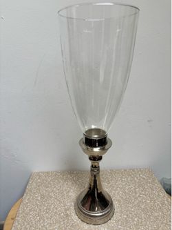 Silver candle holder