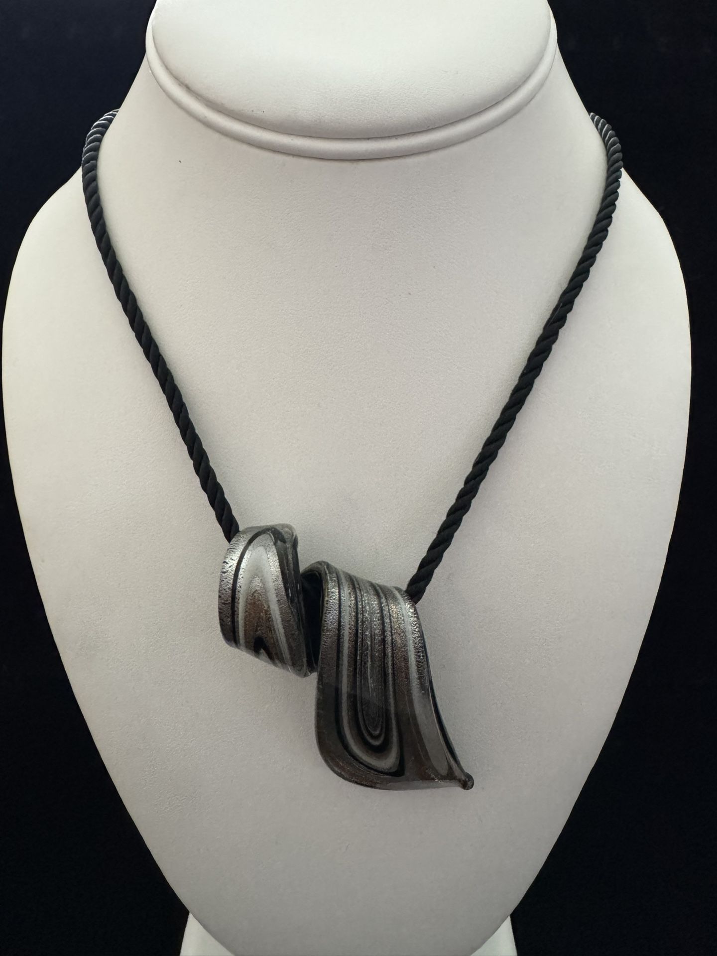 925 Sterling Silver & Glass Corded Necklaces