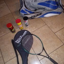 Tenies Rack With Ball And Backpack Use Once In Good Condition Like New 