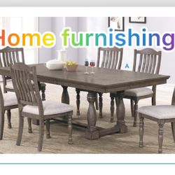 Furniture, dining table with six chair