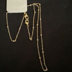 26” Gold plated Beaded necklace