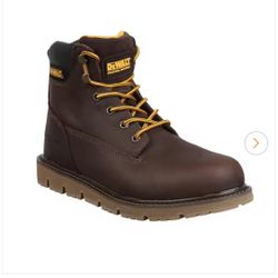 Men's Flex 6'' Work Boots - Steel Toe - Brown Palm Crazy Size 9 M