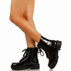 Women's Combat Lace Up Ankle Boots