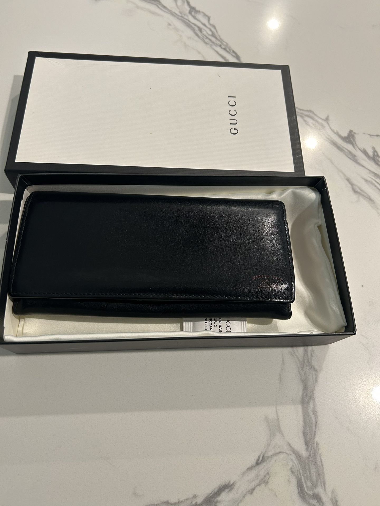 Black Gucci Long Wallet