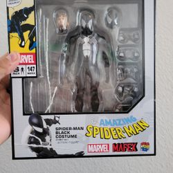 MAFEX No.147 Spider-Man Black Costume 1:12 Action Figure 6" w/ Accessories