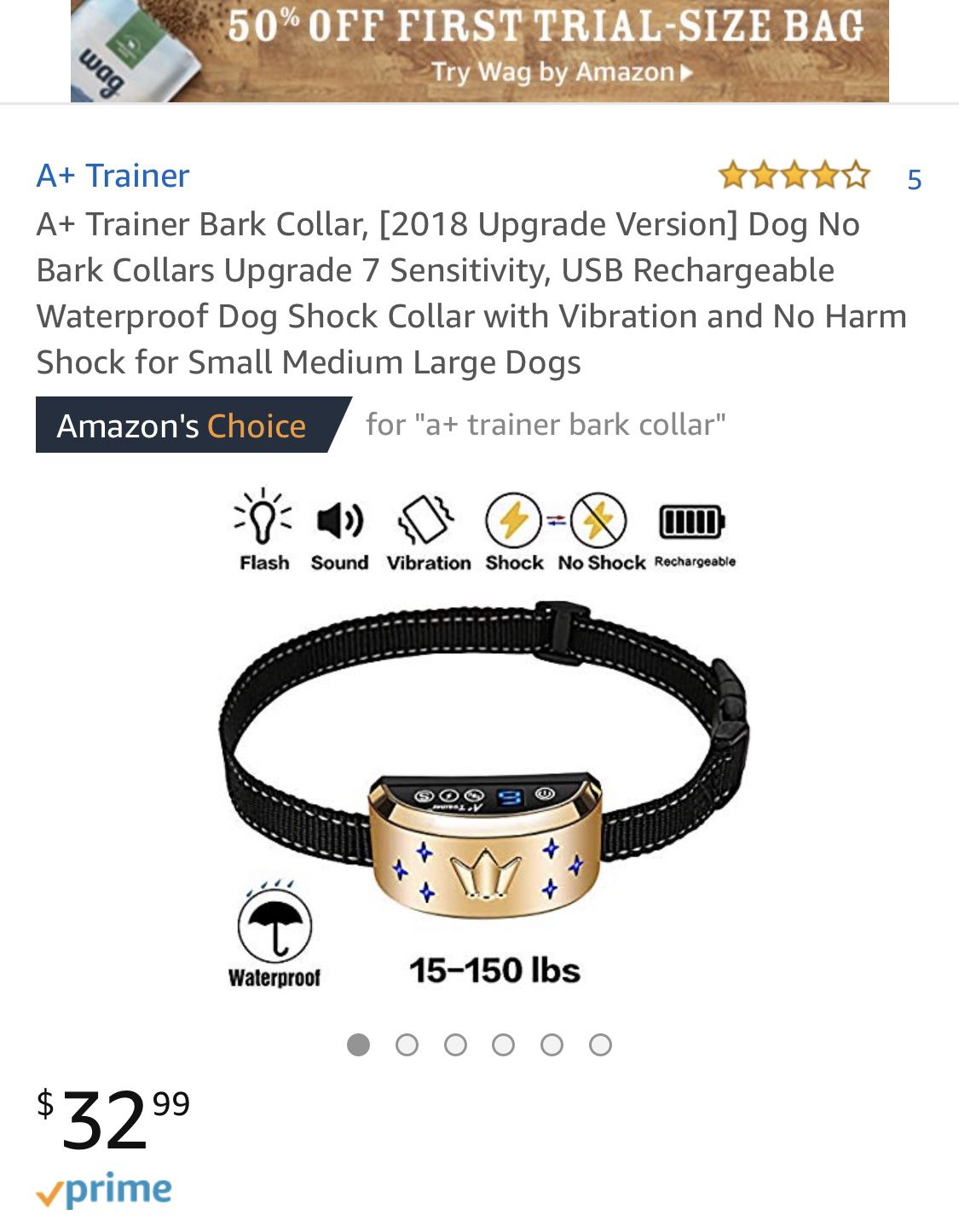 Dog bark collar- usb charge-waterproof