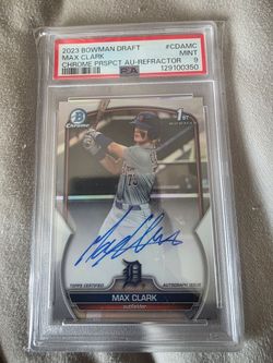 2023 Bowman Draft Max Clark Chrome Auto Refractor PSA 9