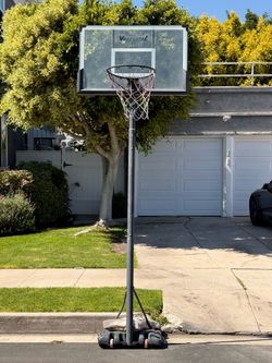 Visveil Portable Adjustable Basketball Hoop 5.7-10ft 45in Backboard