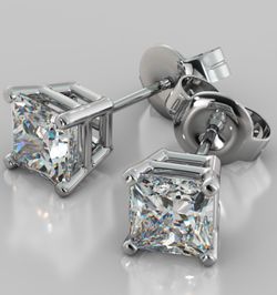 moissanite earrings 1.0 CT