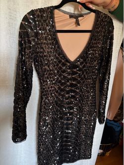 Black Sequin BCBGMAXAZRIA Dress