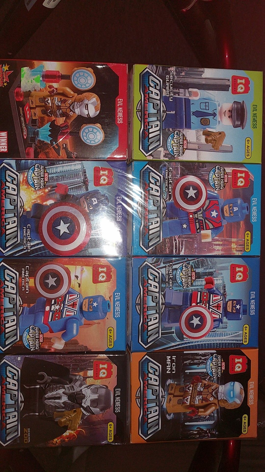 IQ block Captain America Ironman etc
