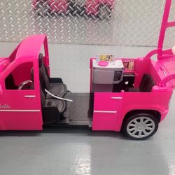 Gently Used Barbie Car Toy Pop Up Playset
